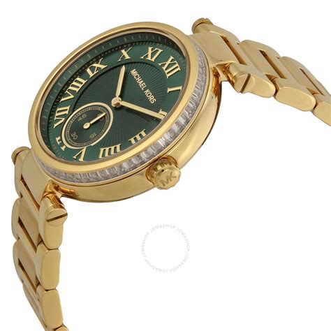 michael kors watch gold with green emerald|michael kors green watches.